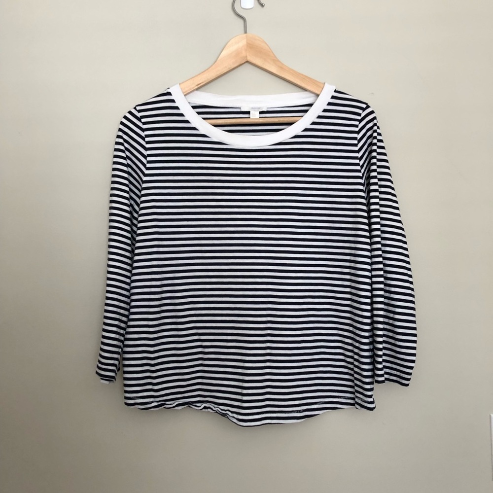Classic Black and White Striped Top